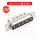 炬信科技工業(yè)級20A大電流插頭5芯DB5W5車(chē)針電源插頭DB5針插頭8W8公頭母頭連接器17W2焊接頭5W5鍍金實(shí)心針母頭