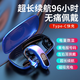 囿心無線藍牙耳機單耳入耳耳掛式重低音跑步運動商務車載開車耳機來電報號蘋果華為適用 神秘藍+磁吸充電倉 Type-c快充/數(shù)顯/左右耳佩戴