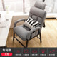 午憩寶 電腦椅懶人沙發(fā)椅家用椅子舒適可調辦公椅小戶(hù)型宿舍可躺靠背椅沙發(fā) 【升級特粗方管】灰+側袋+升降頭枕+支撐鋼管