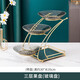 達(dá)沃 多層輕奢風(fēng)水果盤(pán)客廳家用茶幾零食盤(pán)網(wǎng)紅創(chuàng)意北歐三層糖果盤(pán)擺件 三層果盤(pán)（玻璃盤(pán)）