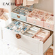 EACHY兒童內衣內褲襪子文胸汗巾收納盒分格神器寶寶收納抽屜式整理布藝 Baby熊-迷你7格【抗菌率≥99%】
