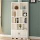 理想一世歐式書(shū)架書(shū)柜組合落地簡(jiǎn)易帶門(mén)簡(jiǎn)約多層置物架儲物收納架子展示柜 生態(tài)板【B款實(shí)木0.8米寬】帶柜門(mén) 高端生態(tài)板