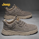 Jeep吉普男鞋2026春季新款復古工裝鞋子男軟厚底休閑鞋潮流板鞋男 鋼灰色 40