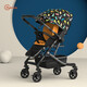 flykids四輪萬(wàn)向折疊可坐可躺嬰兒推車(chē)一鍵折疊減震雙向高景觀(guān)嬰兒車(chē)傘車(chē) 四輪萬(wàn)向小恐龍