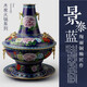 隆順銅藝 景泰藍銅火鍋 火鍋鍋具 純紫銅木炭 傳統(tǒng)老式純手工 32cm花開富貴【4-6人適用】 32cm