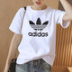阿迪達斯（adidas）短袖女 2025年夏季透氣舒適時(shí)尚修身跑步運動(dòng)休閑圓領(lǐng)短袖T恤女 GN2899/白色/三葉草/尺碼偏大 M