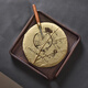一紀（KAZUNORI）黑檀木手工實(shí)木分茶盤(pán)普洱茶餅開(kāi)茶盤(pán)托盤(pán)撬茶盤(pán)收納茶盤(pán)功夫茶具 大號黑檀木分茶盤(pán)