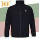 361°男裝立領(lǐng)大碼風(fēng)衣26春秋季透氣運動(dòng)服361度時(shí)尚休閑夾克外套男 基礎黑 L