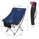 悠度（YODO）戶(hù)外折疊椅辦公室休閑椅月亮椅沙灘釣魚(yú)椅子午睡椅靠背躺椅便攜折疊椅 藍色-陽(yáng)離子月亮椅低背款