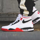 耐克（NIKE）男鞋AIR FLIGHT 89氣墊鞋秋冬季運動(dòng)鞋AJ4兄弟款籃球鞋休閑跑步鞋 氣墊鞋BQ4212-100白色紅 39