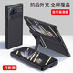 透恩小米MixFold2手機(jī)殼真皮新款男女防摔fold2折疊屏中軸鉸鏈支架款雙面帶玻璃新款時(shí)尚商務(wù)保護(hù)套 小米MixFold2支架皮殼【黑色】帶玻璃