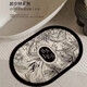 歐綸斯（Oulens）浴室腳墊速干地墊復古入戶(hù)門(mén)墊衛生間浴室吸水腳墊廚房防滑墊 黑叢林（橢圓） 60cm*40cm 【穩固防滑】