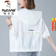 啄木鳥(niǎo)品牌女裝小雛菊防曬衣女長(cháng)袖2025夏季中年薄外套洋氣防曬服女 白色 M 建議90-115斤