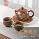此時此刻 欽州坭興陶純手工茶壺泡茶壺荷花浮雕西施壺全手工茶器茶具 荷花西施半雕（1壺2杯） 200ml