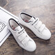 人本男鞋春季韓版魔術(shù)貼帆布鞋男百搭休閑板鞋學(xué)生平底布鞋 白色 43