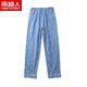 南極人兒童睡褲純棉春秋季男女童家居長(cháng)褲中大童寬松直筒褲全棉空調褲子 天藍小熊 150 建議身高136-145CM