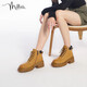 妙麗（Millies）millie's妙麗冬新款圓頭厚底大黃靴女工裝戶外靴78101DD2 黃色 36