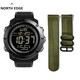 NORTH EDGE男士電子運(yùn)動(dòng)手表新品鬧鐘秒表日歷背光50米防水?dāng)?shù)字軍事時(shí)鐘青年 TANK+綠色尼龍表帶一條