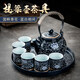 聚均閣 景德鎮琺瑯彩大號提梁壺茶杯陶瓷托盤(pán)泡茶套裝家用客廳簡(jiǎn)約茶具 暗香浮動(dòng)8件套組 8頭 禮盒裝