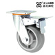 晶花腳輪平板車(chē)手推車(chē)平底活動(dòng)萬(wàn)向輪重型工業(yè)輪子橡膠腳輪定向剎車(chē)重型雙剎8英寸200mm-250公斤