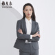 雅戈爾（YOUNGOR）套西上衣女663款單排一?？坌奚戆嫔虅?wù)西服羊毛新品商場(chǎng)同款 灰色 M 160/84A