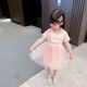 Radinka2026夏新款兒童蛋糕裙超洋氣短袖公主裙仙女網(wǎng)紗裙韓版蓬蓬裙HJB 粉色 可愛(ài)鼠裙子 110