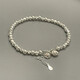 歐顏（OYshipin）碎銀幾兩銀子手鏈女款銀手鐲女輕奢小眾精致高級感串珠生日禮物 碎銀子手鏈