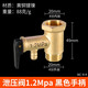 左圓右方（CISQU）家用電熱水器黃銅安全閥止回閥減壓閥泄壓閥單向閥小廚寶通用配件 1.2Mpa（黑柄）