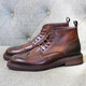 茫云布洛克雕花男靴厚底增高鞋 英倫風(fēng)馬丁靴復古潮流皮靴 深棕色 40
