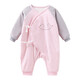 班杰威爾（Banjvall）新生嬰兒衣服秋冬加厚連體衣寶寶哈衣爬服保暖純棉加厚棉衣 加厚微笑熊棉衣粉色 59cm 建議3-6個(gè)月
