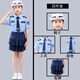 丘萊兔 兒童警察套裝六一兒童警察服警官衣服小交警幼兒園套裝角色扮 女短四件套 110 cm