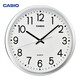 卡西歐（CASIO）14英寸掛鐘客廳家用時(shí)鐘靜音臥室日式簡約石英鐘表IQ-77-8PF 銀色I(xiàn)Q-77-8PF 14英寸