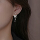 蘇十六999銀蝴蝶結(jié)螺絲耳鉤女七夕禮物小眾耳環(huán)2025新款高級(jí)感流蘇耳墜 【足銀】蝴蝶彎鉤耳墜一對(duì)