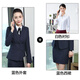 SOEM原創(chuàng  )高端女裝西裝套裝女西服正裝2022春秋氣質(zhì)時(shí)尚職業(yè)女裝外套工裝條紋工作服 藍色西裝+白襯衫+裙子 M