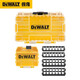 得偉（DEWALT）TSTAK靈便系統零件盒透明塑料收納盒可堆疊批頭架五金工具零件盒 中號【帶批頭架+1小號】DT70801