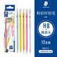 施德樓德國施德樓STAEDTLER 鉛筆 HB 2B六角形筆桿帶橡皮頭兒童鉛筆 小學(xué)生寫(xiě)字鉛筆 HB-粉彩色盒裝