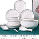 景航碗碟套裝釉下彩陶瓷器餐具家用吃飯碗筷盤碟子日式簡(jiǎn)約碗具碗盤子 圓3碗2盤3勺3筷湯碗湯勺魚盤 14頭