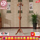 民創(chuàng  )紅木家具緬甸花梨（學(xué)名：大果紫檀）全實(shí)木中式明清古典落地客廳臥室鳳頭衣帽架三腳仿古衣架子簡(jiǎn)約家用 鳳頭衣架/長(cháng)寬高cm50*50*180
