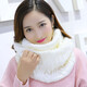 珥妃韓版毛線(xiàn)圍巾套頭圍脖女冬天脖套韓國秋冬季加厚學(xué)生圍巾圍脖 白色