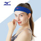 美津濃（MIZUNO）運動發(fā)帶男女跑步籃球健身運動頭帶透氣吸汗發(fā)帶B571-35深藍單條