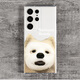 適用三星GalaxyS23Ultra手機殼s22+硅膠21FE卡通軟情侶男女note10面膜狗A53 T136白膜狗【透明殼】 三星Galaxy S23 Ultra