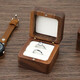 冶芷實(shí)木首飾盒胡桃木項鏈耳釘戒指收納創(chuàng  )意求婚情人節禮物盒婚禮迷你 木制首飾盒【白-雙人位-實(shí)木蓋】