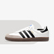 阿迪達斯（adidas）Originals Samba三葉草德訓鞋 黑白 男女同款 低幫輕便休閑板鞋 B75806 42.5
