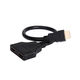 鍍金接口HDMI一分二線(xiàn)1/2高清轉(zhuǎn)換線(xiàn)hdmi3D 1.4版公轉(zhuǎn)雙母轉(zhuǎn)換器 黑色 30CM