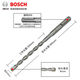 博世（BOSCH）沖擊電錘鉆頭打孔四坑一系鉆頭混凝土穿墻加圓柄鉆頭磚墻裝修鉆孔 8X100/160mm【1支】