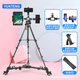 云騰（YUNTENG） 直播支架手機ipad支架平板電腦手機拍攝移動(dòng)三腳架直播滑輪落地支撐架大補光燈 三機位+668+移動(dòng)滑輪+橫豎旋轉平板夾