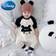 迪士尼（Disney）純棉男女寶寶連體衣春秋季哈幼童裝睡衣嬰兒衣服新生包屁衣外出穿 黑色熊貓 長(cháng)袖 春秋款 80cm 16-20斤