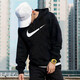 耐克（NIKE） 衛(wèi)衣男士2025春秋季外套針織加絨休閑上衣寬松學(xué)生連帽套頭衫 CZ2426-010黑白大鉤 加厚毛圈 XL