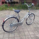 貝瑪特618大促出口日本自行車(chē)代步車(chē)男女車(chē)輕便車(chē)通勤代步車(chē)復古 單彎-馬赫銀色/led燈 26寸 單速