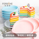 法焙客（FOR BAKE）蛋糕模具 戚風(fēng)彩虹3個(gè)裝硅膠易脫家用烤箱模具免切空氣炸鍋6寸藍(lán)